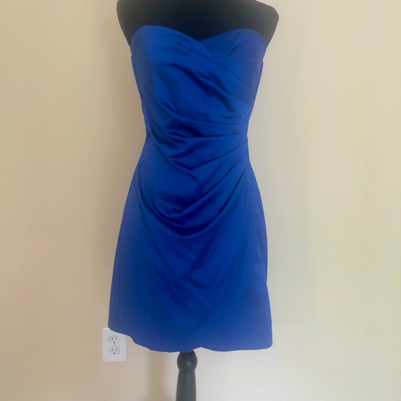 Blue Strapless Junior Dress - Picture 2 of 7